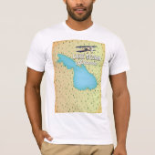 アルメニア セヴァン湖の地図 Tシャツ (正面)