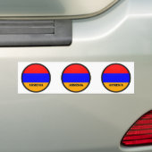 アルメニアRoundelの質の旗 バンパーステッカー (車上)