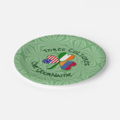 アルメニアUSAシャムロック国旗のパーソナライズ ペーパープレート (アングル)