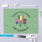 アルメニアUSAシャムロック国旗のパーソナライズ 薄葉紙 (クラフト)