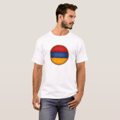 アルメニカッコいいア国旗のシール Tシャツ (正面フル)
