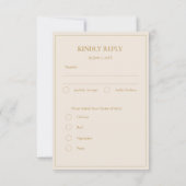 アルメモダンニエレガントア十字結婚の 出欠カード (裏面)