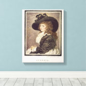 アルメリア、彫刻とパブ。by John Raphael キャンバスプリント (インサイチュ (ウッドフロア))