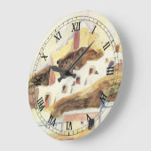 アルメリアbyウォルター・グラマット,ヴィンテージ表現主義 ラージ壁時計 (傾斜)