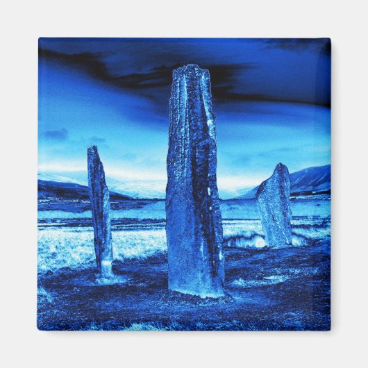 アルラン・マチェリー島の原石の立ち石 マグネット (正面)