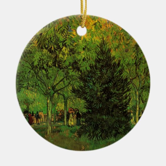 アルルの公共庭園の小道 ヴィンセント・ヴァン・ゴッホ セラミックオーナメント (正面)