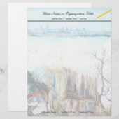 アルルの背景のある雪景色 レターヘッド (正面/裏面)