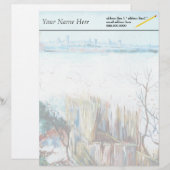 アルルの風景と雪景色 レターヘッド (正面/裏面)