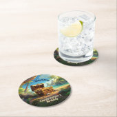 アルルソームパイレーツアイランドシップ誕生日 ラウンドペーパーコースター (インサイチュ)