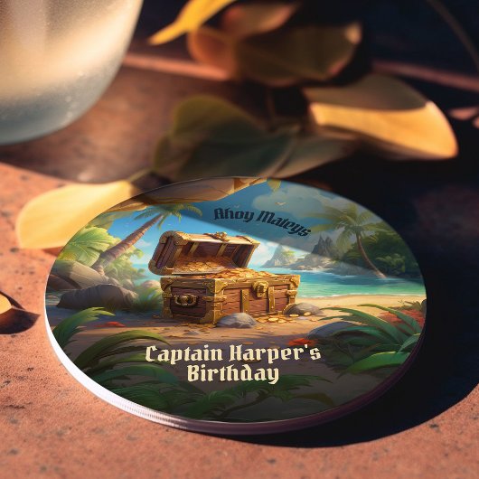 アルルソームパイレーツアイランドシップ誕生日 ラウンドペーパーコースター