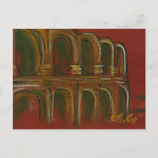 アルレのローマのアンピシアター ポストカード (正面)