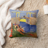 アルレスのラングロワ橋(ゴッホ) クッション (ブランケット)