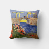 アルレスのラングロワ橋(ゴッホ) クッション (正面)