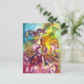 アルレッキーナのバイオリン奏者 マーディ・グラス・マスカレード・パーティー インビテーションポストカード (スタンド正面)