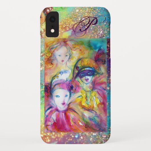 アルレッチノピエロとコロンビナ/モノグラム Case-Mate iPhoneケース (裏面)