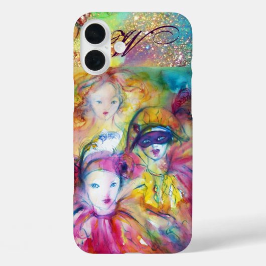 アルレッチノピエロとコロンビナ/モノグラム Case-Mate iPhoneケース (裏面)