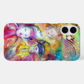 アルレッチノピエロとコロンビナ/モノグラム Case-Mate iPhoneケース (裏面 (横))