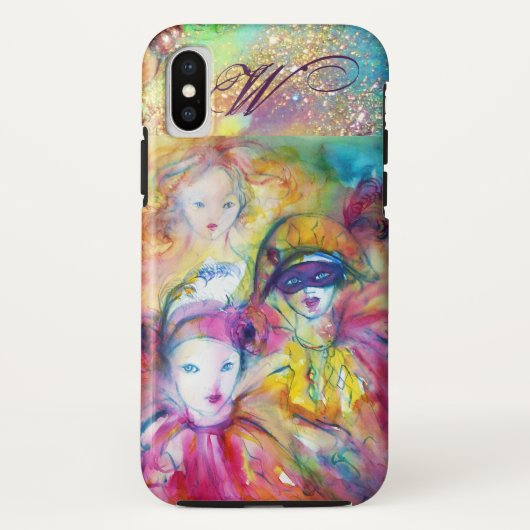 アルレッチノピエロとコロンビナ/モノグラム Case-Mate iPhoneケース (裏面)