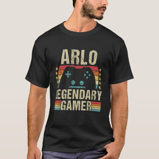 アルロゲーマーレトロゲームヴィンテージゲパーソナライズされたーム Tシャツ (正面)