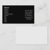 アルロシアのファベット 名刺 (正面/裏面)