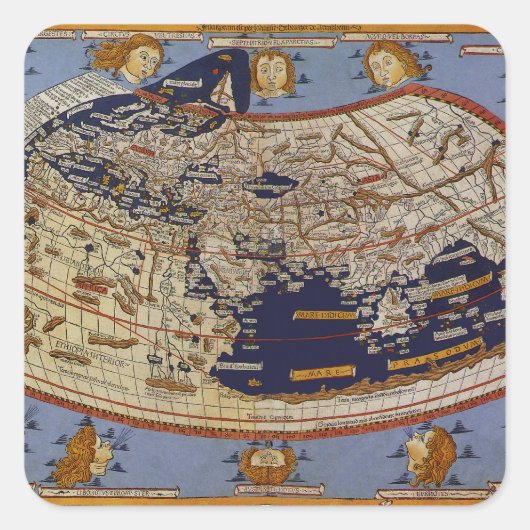 アルンスハイムのヨハネスによる古代プトレマイオス世界地図 スクエアシール (正面)