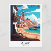 アルヴォルポルトガルアートヴィンテージトラベルイラストレーション ポストカード (正面)