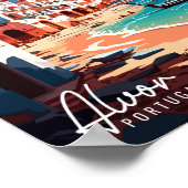 アルヴォルポルトガルヴィンテージ旅行イラストレーション ポスター (角)