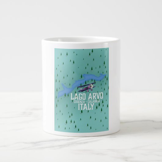 アルヴォ湖 イタリア 旅行地図 ジャンボコーヒーマグカップ (正面)