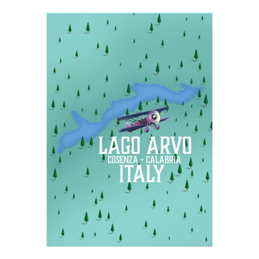 アルヴォ湖 イタリア 旅行地図 フォトプリント            (正面)