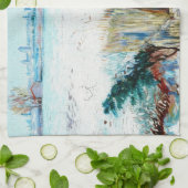 アルールのある雪景色 ヴィンセント・ヴァン・ゴッホ キッチンタオル (折り畳み)