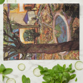 アルーレスの病院の庭院 ヴィンセント・ヴァン・ゴッホ キッチンタオル (折り畳み)