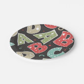 アル間抜けファベット文字A-B-C-D ペーパープレート (アングル)