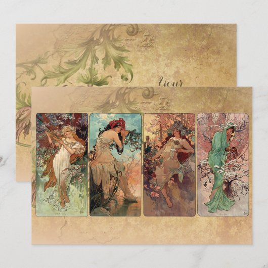 アル・ヌーヴォー 四季 (正面/裏面)