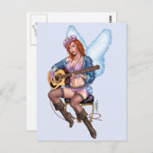 アル・リオの赤毛のギター弾く天使 ポストカード (正面/裏面)