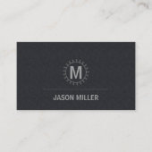 アレイおよびラインモノグラムプロフェッショナルシルバーID313 名刺 (正面)