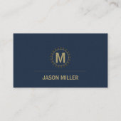 アレイおよびラインモノグラムプロフェッショナル金ゴールドID313 名刺 (正面)