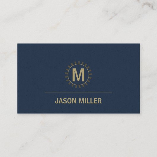 アレイおよびラインモノグラムプロフェッショナル金ゴールドID313 名刺 (正面)