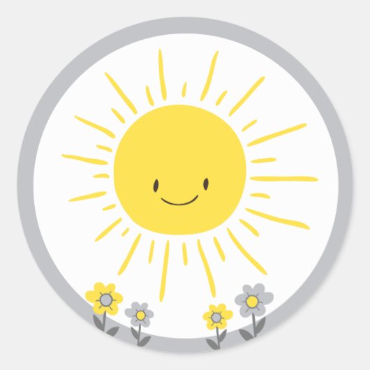 アレイオブサンシャイン封筒用シールリトルサンシャイン ラウンドシール (正面)