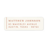 アレエレガントミニマルイド差出人住所 ラベル (正面)