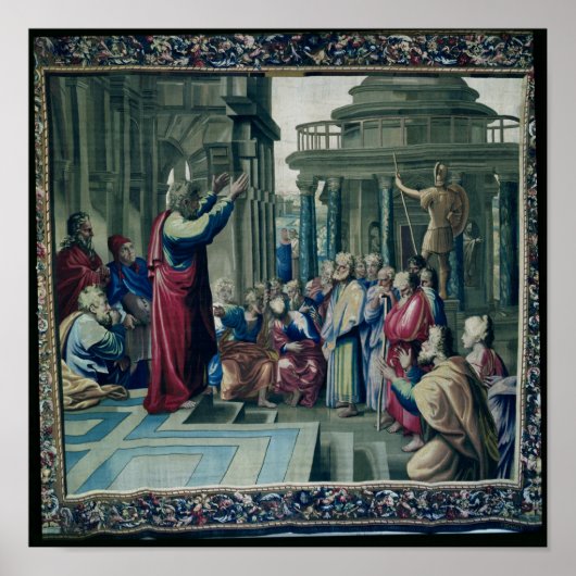 アレオポグスで説教する聖パウロ ポスター (正面)