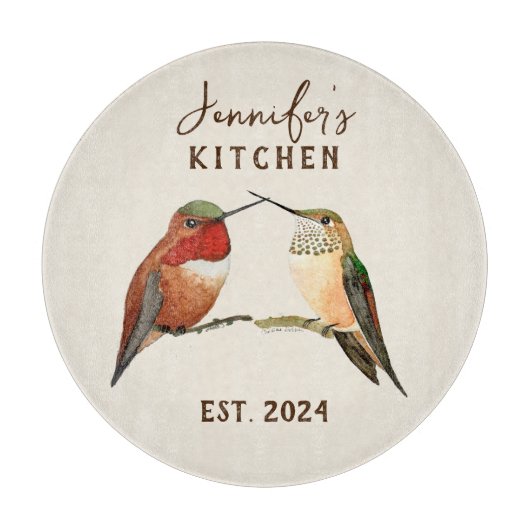 アレカスタムンズハミングバーズメモ帳 カッティングボード (正面)