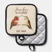 アレカスタムンズハミングバーズメモ帳 鍋敷き (正面/裏面)