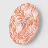 アレカパームズハワイアントロピカルヴィンテージ赤面 ラージ壁時計 (傾斜)