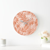 アレカパームズハワイアントロピカルヴィンテージ赤面 ラージ壁時計 (ホーム)