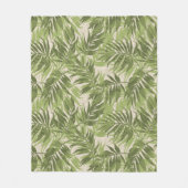 アレカパームズハワイアントロピカルヴィンテージ フリースブランケット (正面)