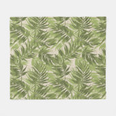 アレカパームズハワイアントロピカルヴィンテージ フリースブランケット (正面(横))