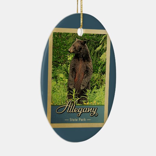 アレガニー州パークヴィンテージトラベルベア セラミックオーナメント (右)