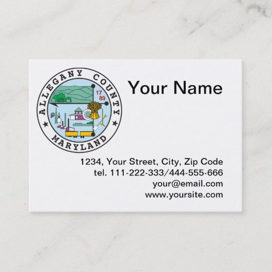 アレガニー郡の封印 名刺 (正面)