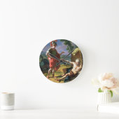 アレキサンダーおよびディオゲネス1818年(キャンバスの油) ラウンド壁時計 (ホーム)