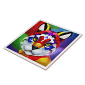 アレキサンダーの猫の大きな白いタイル タイル (側面)